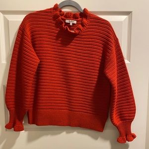 Madewell Ruffle-Neck Pullover Sweater